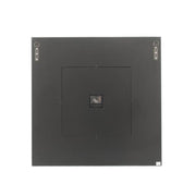 Benzara Square Mirror Panel Frame Wall Clock with Faux Diamond, Silver