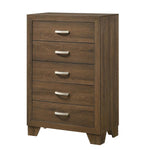 Benzara Transitional Style Wooden Chest with 2 Drawers and Metal Handles, Brown
