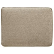 Benzara Fabric Upholstered Rectangular Ottoman with Welt Trim Details, Beige
