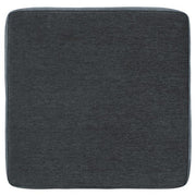 Benzara Fabric Upholstered Oversized Square Ottoman with Tapered Block Legs, Gray