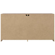 Benzara 6 Drawer Wooden Dresser with Sled Base, Beige