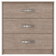 Benzara 3 Drawer Wooden Frame Chest with Sled Base, Beige