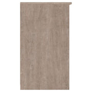 Benzara 3 Drawer Wooden Frame Chest with Sled Base, Beige