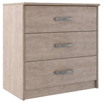Benzara 3 Drawer Wooden Frame Chest with Sled Base, Beige