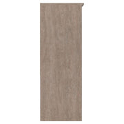 Benzara 5 Drawer Wooden Frame Chest with Sled Base, Beige