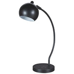 BenzaraMetal Frame Desk Lamp with Adjustable Shade, Black