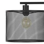 Benzara Metal Frame Floor Lamp with Caged Shade, Dark Bronze