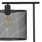 Benzara Metal Frame Floor Lamp with Caged Shade, Dark Bronze