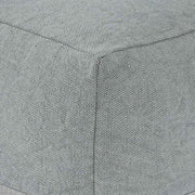 Benzara Handmade Square Shaped Pouf with Textured Details, Charcoal Gray