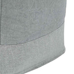 Benzara Handmade Square Shaped Pouf with Textured Details, Charcoal Gray