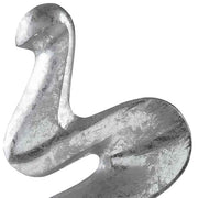 Benzara Swan Design Metal Sculpture with Marble Block Base, Silver and Black