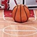 Benzara 4 Piece Polyester Full Comforter Set with Basketball Court Print, Multicolor