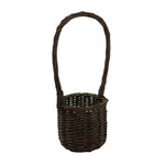 Benzara Willow Woven Basket with Tall Curved Handles, Set of 2, Brown