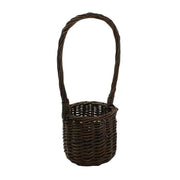 Benzara Willow Woven Basket with Tall Curved Handles, Set of 2, Brown