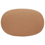 Benzara Fabric Upholstered Oversized Accent Ottoman with Metal Legs, Orange