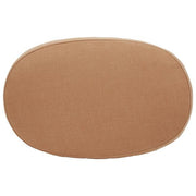 Benzara Fabric Upholstered Oversized Accent Ottoman with Metal Legs, Orange