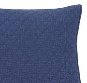 Benzara 3 Piece Diamond Quilted Polyester Queen Coverlet Set, Blue
