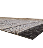 Benzara 84 x 60 Hand Woven Polyester Rug with Jacquard Print, Medium, Gray