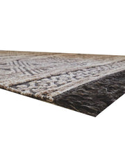Benzara 84 x 60 Hand Woven Polyester Rug with Jacquard Print, Medium, Gray
