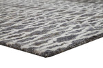 Benzara 84 x 60 Hand Tufted Polyester Rug with Abstract Print, Medium, Gray