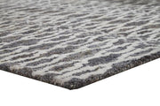 Benzara 84 x 60 Hand Tufted Polyester Rug with Abstract Print, Medium, Gray