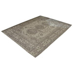 Benzara 84 x 60 Woolen Rug with Medallion Print, Medium, Gray