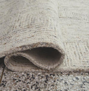 Benzara 84 x 60 Polyester Rug with Abstract Weaved Design, Medium, Gray