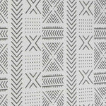 Benzara Glass Front Wall Art with Repeated Tribal Print, Gray and White