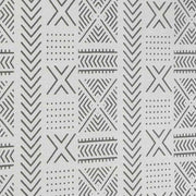Benzara Glass Front Wall Art with Repeated Tribal Print, Gray and White