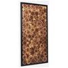 Benzara Rectangular Framed Wall Decor with Sliced Wooden Logs, Black and Brown