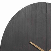 Benzara Round Wall Clock with Wooden Backing and Cut Out Design, Brown and Gold