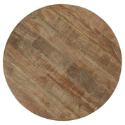 Benzara Round Coffee and 2 End Tables with Triangle Base, Set of 3, Brown and Black