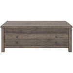 Benzara Wooden Cocktail Table with Reclining Lift Top, Weathered Brown