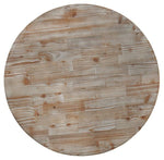Benzara Wooden Plank Top Round Cocktail Table with X Shaped Motif Base, Light Brown