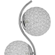 Benzara Contemporary Floor Lamp with Metal and Acrylic Ball Shades, Silver