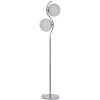 Benzara Contemporary Floor Lamp with Metal and Acrylic Ball Shades, Silver