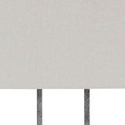 Benzara Open Capsule Metal Body Table Lamp with Fabric Drum Shade, Gray and White