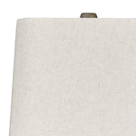 Benzara Bottle Shape Paper Composite Table Lamp with Fabric Shade, Set of 2, Gray