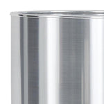 Benzara Bellied Polyresin Body Table lamp with Metal Drum Shade, Gray and Silver