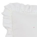 Benzara Flange Border Twin Size Reversible Fabric Comforter Set with 1 Sham, White