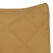 Benzara Diamond Stitched Twin Size Fabric Comforter Set with 1 Sham, Brown