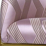 Benzara Textured Fabric Accent Chair with Tubular Metal Legs, Purple and Gold