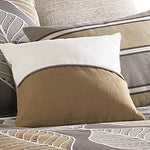 Benzara 9 Piece Queen Polyester Comforter Set with Leaf Pattern