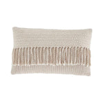 Benzara 20 x 12 Polyester Accent Pillow with Textured Woven Design, Set of 4, Cream