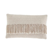 Benzara 20 x 12 Polyester Accent Pillow with Textured Woven Design, Set of 4, Cream