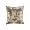 Benzara 20 x 20 inches Shimmering Cotton Accent Pillow, Set of 4, Beige and Gold