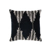 Benzara 20 x 20 Cotton Accent Pillow with Ikat Design, Set of 4, Charcoal Gray