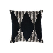 Benzara 20 x 20 Cotton Accent Pillow with Ikat Design, Set of 4, Charcoal Gray