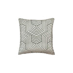 Benzara 20 x 20 Cotton Accent Pillow with Herringbone Print, Set of 4, Green and White