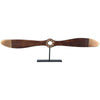 Benzara Wing Shape Wood and Metal Frame Sculpture, Brown and Black